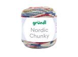 Nordic Chunky Gründl, Blau/Rot/Natur, aus Polyacryl