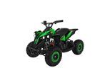 Elektro-Kinderquad Reneblade, Mini-Quad mit 1000 Watt, Federung, Scheibenbremsen, drosselbar, LEDs (Classic, Schwarz/Grün)