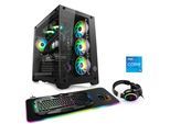 CSL Gaming-PC "Aqueon C55318 Advanced Edition" Computer Gr. Microsoft Windows 11 Home (64 Bit), 32 GB RAM 1000 GB SSD, schwarz Gaming PCs