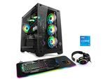 CSL Gaming-PC "Aqueon C55110 Advanced Edition", schwarz, Microsoft Windows 11 Home (64 Bit), 16 GB RAM 1000 GB SSD, Computer