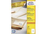 Recycling-Universaletiketten, weiß, VE 100 Stk, LxB 210 x 297 mm, ab 10 VE kaiserkraft