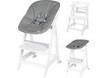 roba® Hochstuhl »Born Up, weiss, mit Neugeborenen-Aufsatz, stone gesteppt«, (Set)