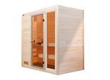 weka Massivholz-Sauna VALIDA Gr. 2 Sparset 7,5 kW OS inkl. digitaler Steuerung, Glastür und Fenster