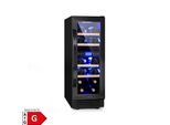 Vinovilla 17 Built-In Duo Weinkühlschrank 53l 17 Fl. 2 Zonen Glastür Schwarz