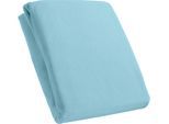 Spannbettlaken KUM "Mikrofaser-Fleece Spannbetttuch", blau (hellblau), L:200cm, Microfaser-Fleece, Obermaterial: 100% Polyester, Bettlaken, Spannbettlaken