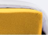 Bettlaken FLEURESSE "Flauschjersey 1127", gelb, L:200cm, Jersey, Obermaterial: 100% Baumwolle, Bettlaken, Bettlaken