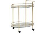 Wohnling Servierwagen 79 x 67 x 46 cm Gold