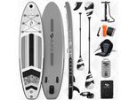 Stand Up Paddle Board "AUKAI Pro" mit Kajak-Sitz grau