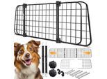 LovPet® Hundegitter Auto, Autoschutzgitter Trenngitter Universal, verstellbare Breite, Kopfstütze Kofferraum Autogitter Maße HxB 30 x 92-152 cm Kofferraumgitter,+ 2x Sicherheitsgurt für Hunde