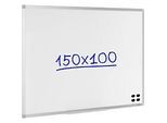 Viking wandmontierbares magnetisches Whiteboard lackierter Stahl 150 x 100 cm