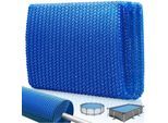 KESSER® Pool Solarabdeckplane Solarfolie Stärke 120µm Solarabdeckung Solarplane zuschneidbar Poolsolarplane Solar Folie inkl. 1x Schere, 1x Lochzange & 12x Ösen Poolheizung für Wassererwärmung