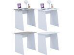 VCM Computertisch Maße ca. H. 74 x B. 80 x T. 50 cm stylische Seitenteile Schreibtisch - Masola Mini