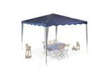 relaxdays Pavillon Dunkelblauer Pavillon 3x3 m, blau