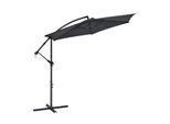 Juskys Ampelschirm Brazil 3,5 m Kurbel & Ständer – UV-Schutz wasserabweisend knickbar