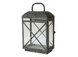 Chic Antique Vintage Laterne mit Eisenkreuz, H39.5 x L24 x B14 cm