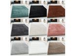 Einfarbig Hochflor Teppich, Flauschiger Langflor Shaggy Teppich, Rechteckig