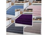 Teppich Kurzflor Modern Wohnzimmer Einfarbig Meliert Uni Pink Beige Grau Lila