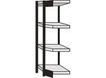 Steckregal Stora 100, Eck-Regalfeld, 4 Böden, B 370 mm + Tiefe