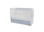 Lorelli Babybett MATRIX NEW Kinderbett 120 x 60 cm, 2 Ebenen, 2 Schubladen blau