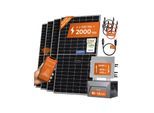 2000W + Anker 2 PRO Solarway® All In One Balkonkraftwerk mit Speicher 2000W komplett Steckdose - 1,6 kWh Anker Solix 2 PRO Speicher - Solaranlage Komplettset - 500W bifaziale Solarmodule & Anker Speicher & Zubehör