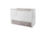 Lorelli Babybett MATRIX NEW Kinderbett 120 x 60 cm, 2 Ebenen, 2 Schubladen dunkelbraun