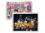 3 x 1 g Gold Geschenkkarte Frohes Fest