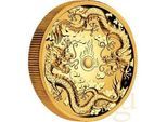 2 Unzen Goldmünze Australien Drache & Drache 2019 - High Relief - polierte Pl...