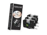 Toolive - Ruban Compatible Brother P-touch tz 12mm 0.47 TZe-231 TZe231 TZ-231 TZ231 Noir sur Blanc Ruban d'étiquette pour étiqueteuse P-Touch PT-1010