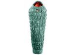 Deuter - Exosphere +4° - Kunstfaserschlafsack Gr 205 x 68-85 x 43-54 cm - Regular Zip: Left Sage / Paprika