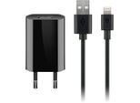 Goobay Apple Lightning Ladeset (5 W) - Netzteil mit Apple Lightning-Kabel, 1 m, schwarz