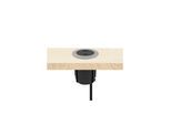 kalb USB Einbausteckdose mit 2 USB-Anschlüssen, 54mm rund für Montage in und an Möbeln / Platten, mit EU-Stecker, inkl. farbiger Blenden