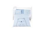 Kikkaboo Kinderbettwäsche Bär 6tlg. Decke 135 x 95 Kissen 45 x 35 Laken 140 x 70 blau