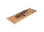 Boarderking - Indoorboard Wave Balance Board + Matte + Rolle Holz / Kork - Walnuss