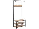 Mid.you Garderobe , Schwarz, Wildeiche , Metall, Holzwerkstoff , 77x185x40 cm , Reach , Garderobe, Garderoben-sets & Serien, Garderoben-sets