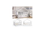 VitaliSpa Design Kinderbett 140x70 Babybett Jugendbett mit Schublade Lattenrost