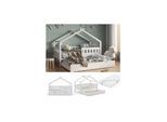 VitaliSpa Design Kinderbett 160x80 Babybett Hausbett Gästebett Matratze weiß