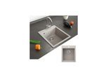 Bergström Granit Spüle Küchenspüle Einbauspüle Spülbecken 425x500mm Beige