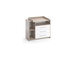 Vicco Wickelkommode Oskar Baby Wickelregal Kommode Wickeltisch Sonoma Weiß