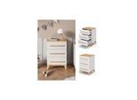 VitaliSpa Kommode Malia 60x88cm für Kinderzimmer, Schrank mit 3 Schubladen, weiß