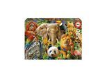 Educa 500 Wild Animal Collage