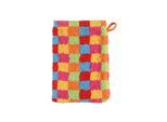 Waschhandschuh Lifestyle Karo, multicolor hell, 16 x 22 cm