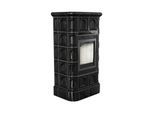 Azura Home Design - Poêle à bois en acier-faïence black faïence 9kw blanka