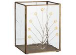 IB Laursen Kerzenhalter mit Paillettenblumen, 15,5 x 15,5 x 20 cm
