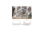 VITALISPA Kinderbett DESIGN Hausbett Gästebett Lattenrost weiß 90x200 Schublade