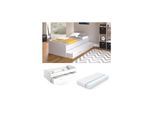VitaliSpa Bett Enzo Jugendbett mit Gästeliege Funktionsbett 90x200 cm Weiß + Matratze