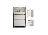 Vicco Waschbecken mit Unterschrank Detmold 60 cm breit, Waschtisch stehend Weiß