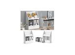Vicco Kinderregal Bücherregal Wandregal Luigi Weiß 72x96 cm modern Kinderzimmer Regal Spielzeugregal Dekoregal Standregal Aufbewahrungsregal Würfelregal Schublade Ablage Fach freistehend Faltbox