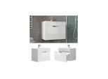 Vicco Waschbecken mit Unterschrank Stefania 60 cm breit, Waschtisch hängend Weiß