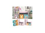 Vicco Regal mit Sitzbank Luigi 107 x 88 cm, Rosa, Kinderzimmer, mit 2 Faltboxen