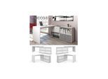 Vicco Eckschreibtisch FlexPlus Computer Bürotisch PC Schreibtisch Weiß